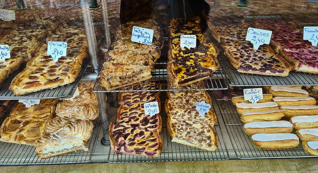 Pâtisseries en vitrine